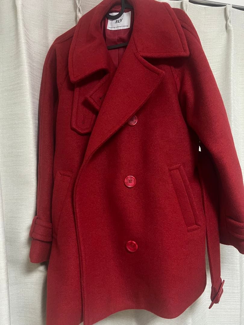 SLY】赤 ショートコート 新品未使用 タグ保管あり 冬 アウター