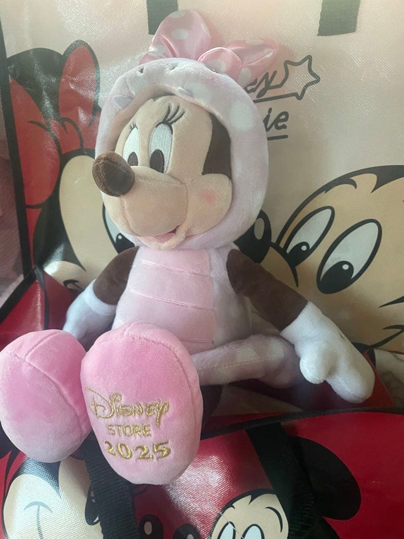 ◇値下福袋◇ディズニーストア2025ラッキーバックミニー干支ぬいぐるみ