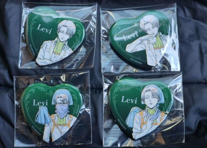 進撃の巨人　リヴァイ　缶バッジ　特典 グッズ-バッチTVアニメ『進撃の巨人』The 進撃の巨人 リヴァイ 缶