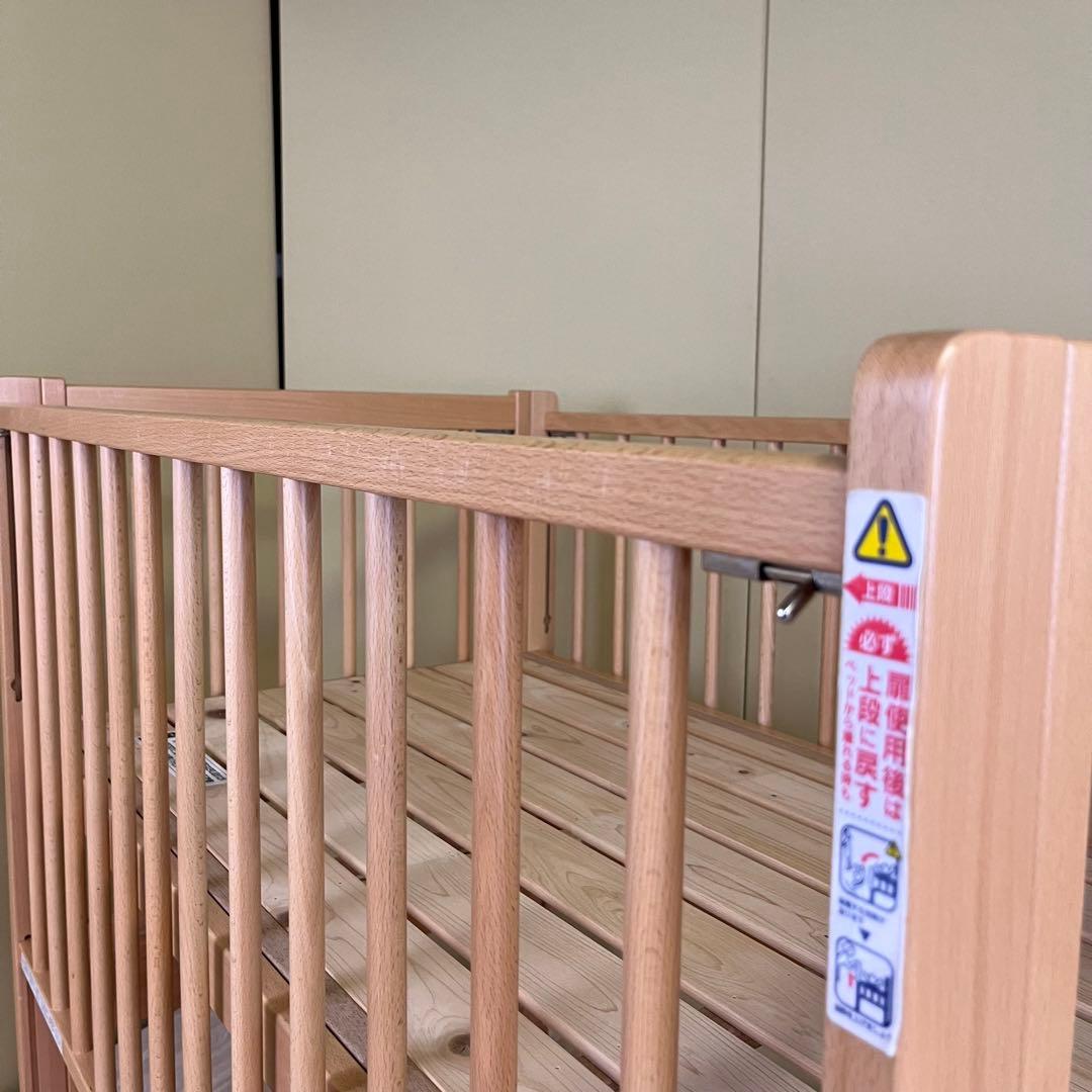 ☆除菌清掃済☆ 美品 日本製 サワベビー ハイタイプ すのこ床板 3面