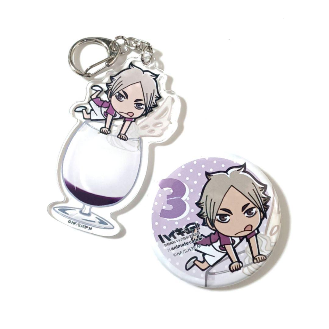 ハイキュー 瀬見英太 缶バッジ アクリルキーホルダー アニメイトカフェ