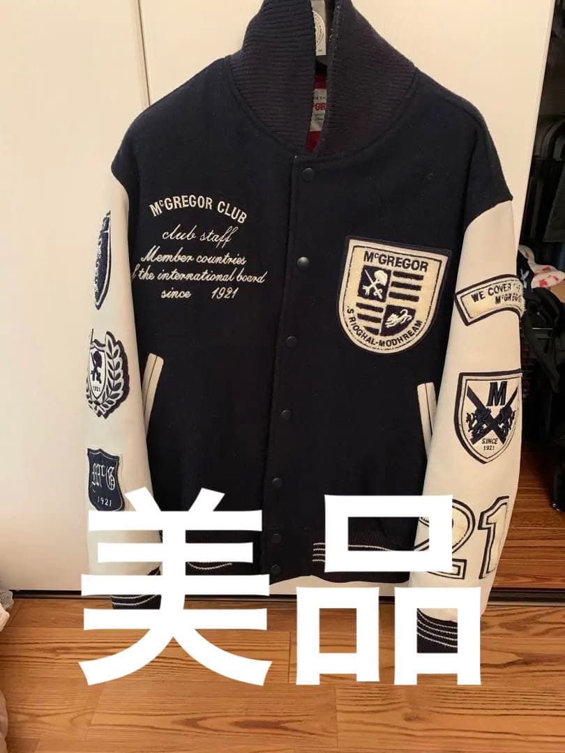 McGREGOR マクレガー スタジャン 袖レザージャケット牛革 サイズM