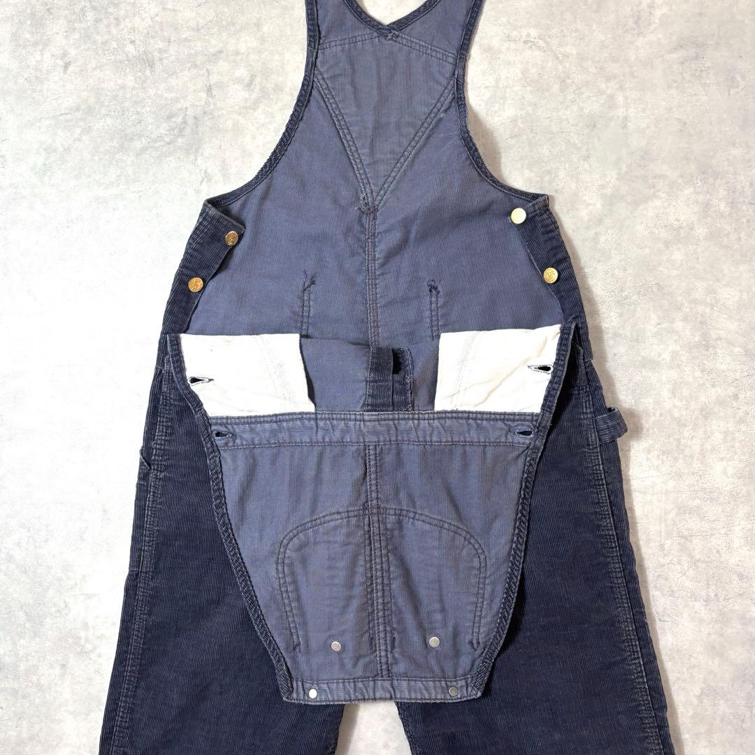 美品】 USA製 70s Lee オーバーオール コーデュロイ ネイビー - メルカリ