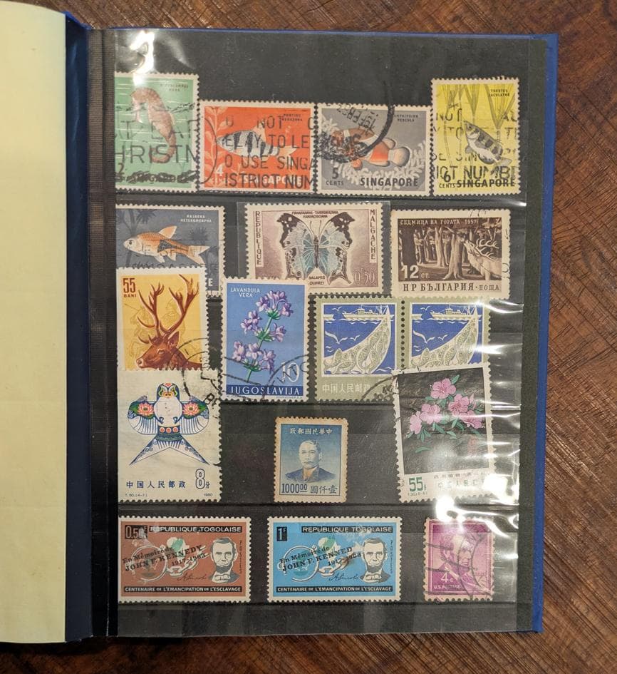 外国切手 海外切手 まとめて 使用済 ストックブック アルバム ごと