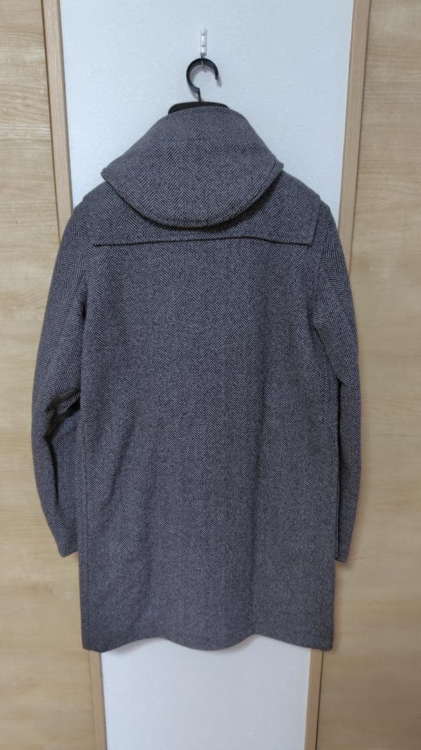 値下げ】グローバーオール ダッフルコート ヘリンボーン柄グレー