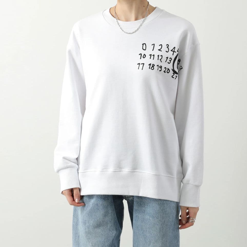 MM6 ロゴスウェット（ホワイト） MM6 Maison Margielaのオフホワイト ロゴ スウェットシャツがセール中