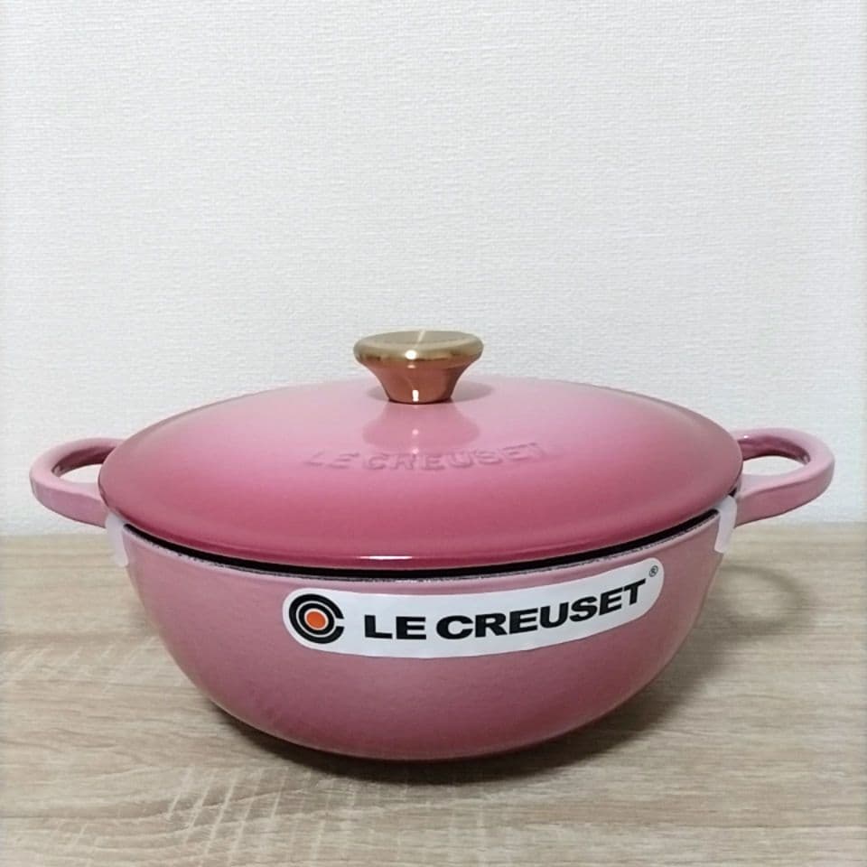 新品】ル・クルーゼ マルミット 22cm 限定カラー ベリー ゴールド