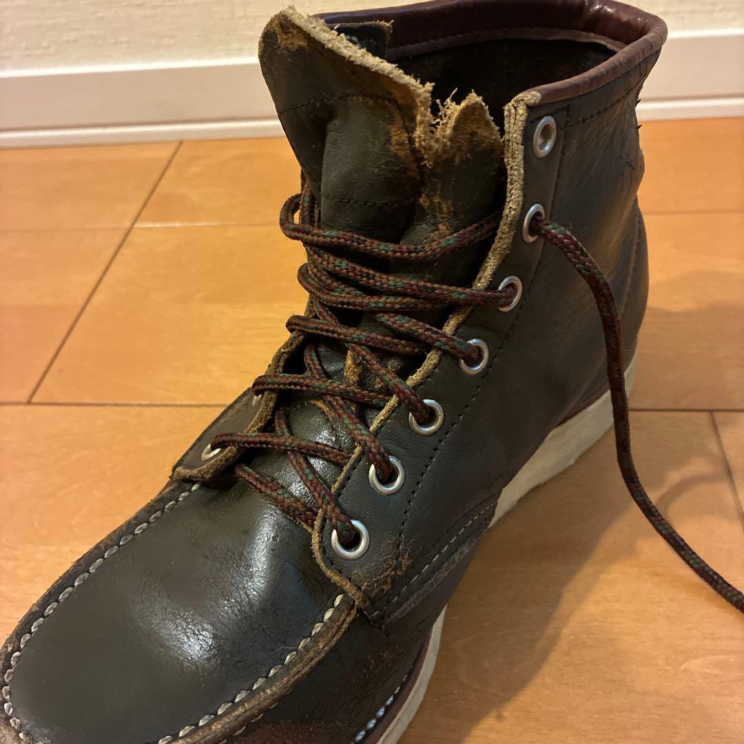 レッドウィング 8180 カンガタン グリーンus9e 四角犬タグ 純正迷彩紐