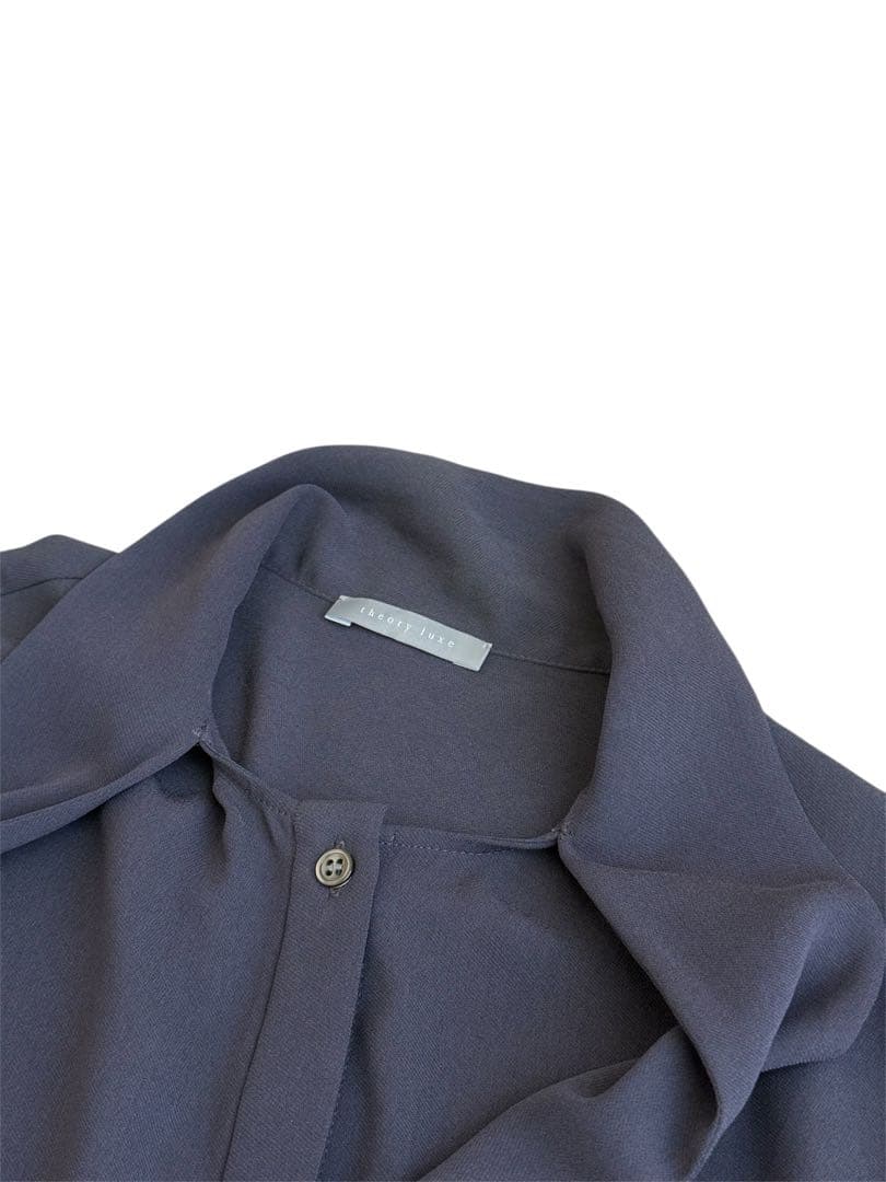 セオリーリュクス ボウタイブラウス シャツ ブラウス チャコールグレー