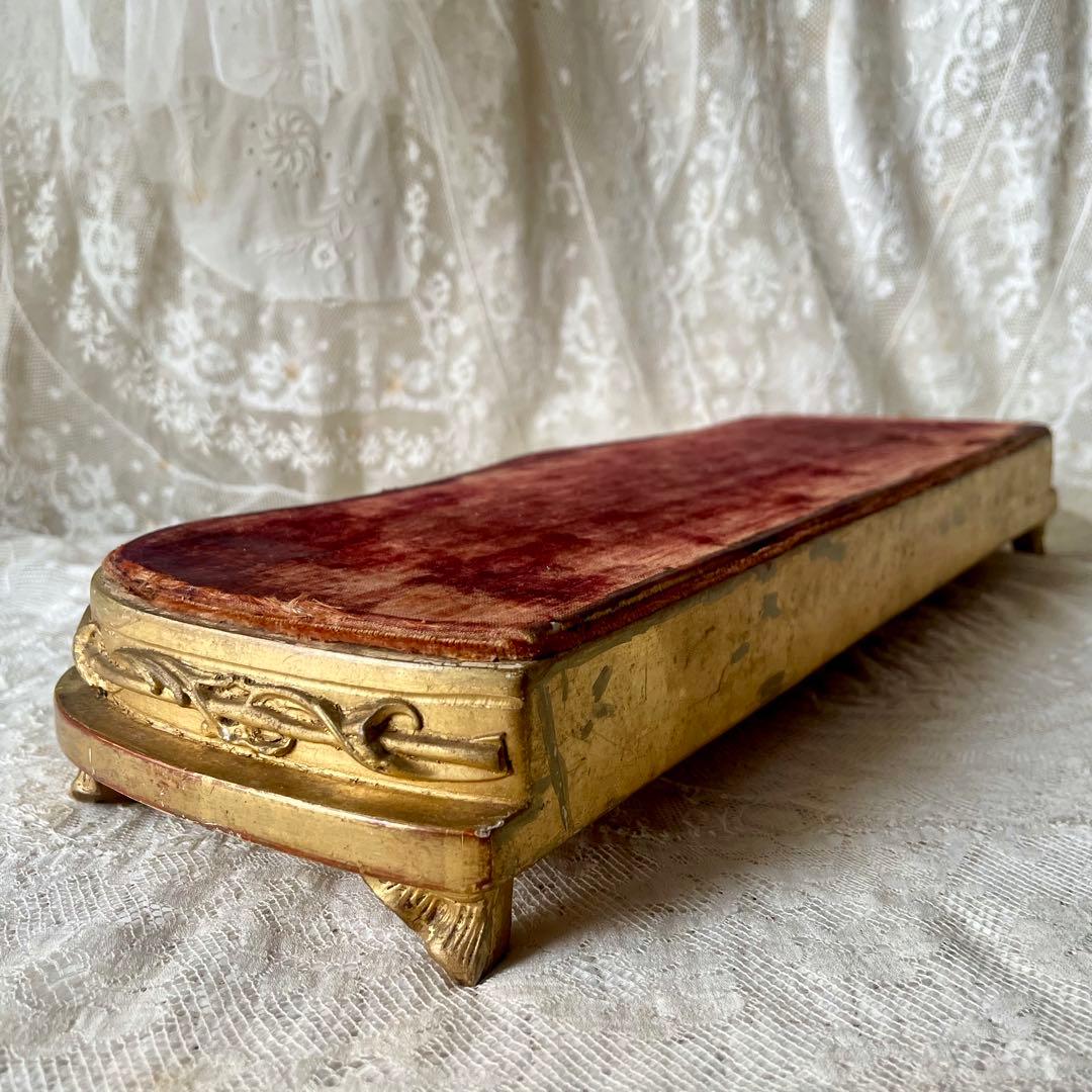 ディスプレイ台座 ポワドレ フランスアンティーク 店舗什器 ゴールド