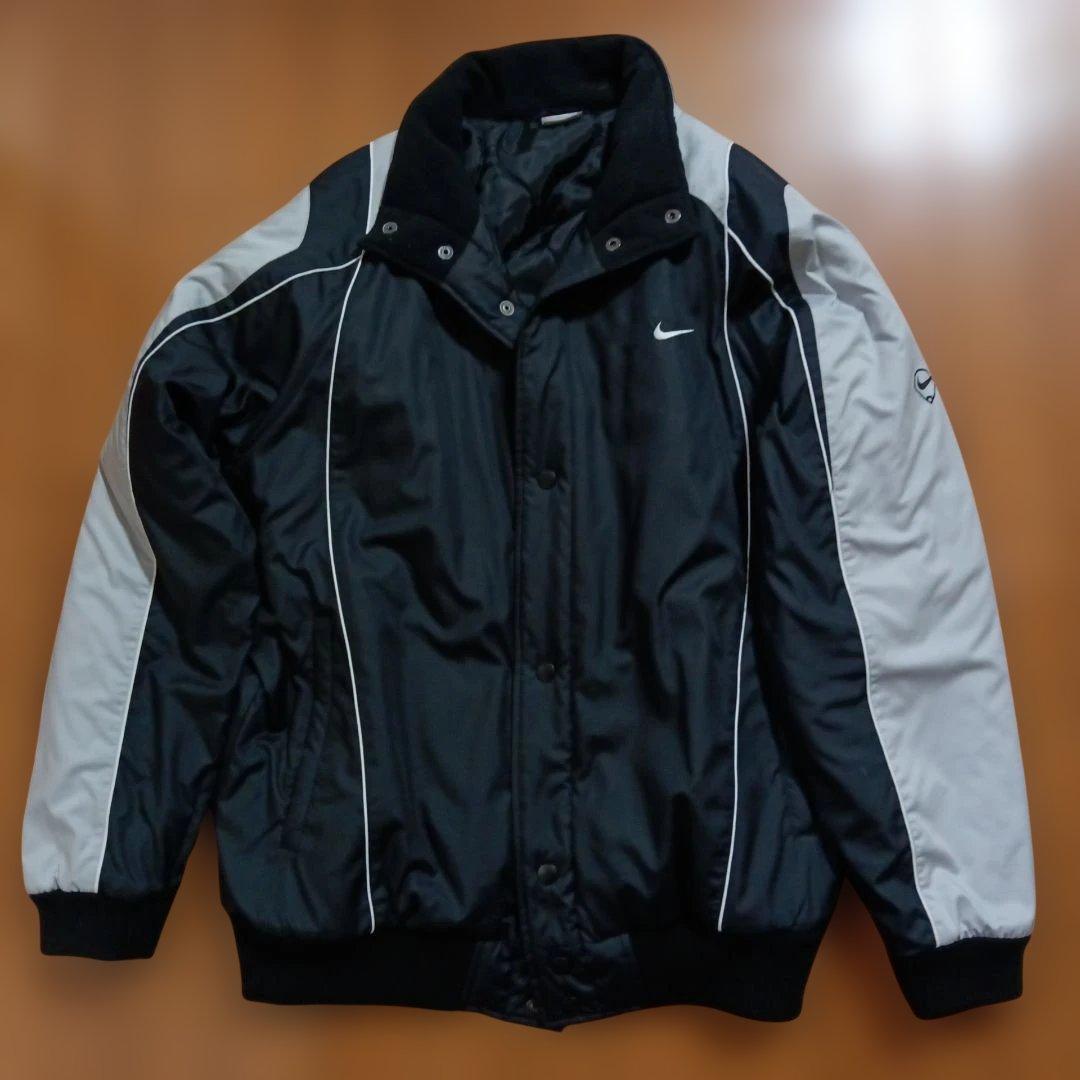 稀少☆ ナイキ NIKE スタジャン グラコン 中綿ジャケット 刺繍 黒 希少 NIKE ベースボール スタジャン グラウンドコート グラコン 中綿