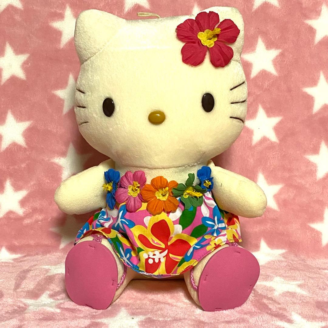 ハローキティ ハイビスカス キティ ぬいぐるみ 薄黄 サンリオ 非売品