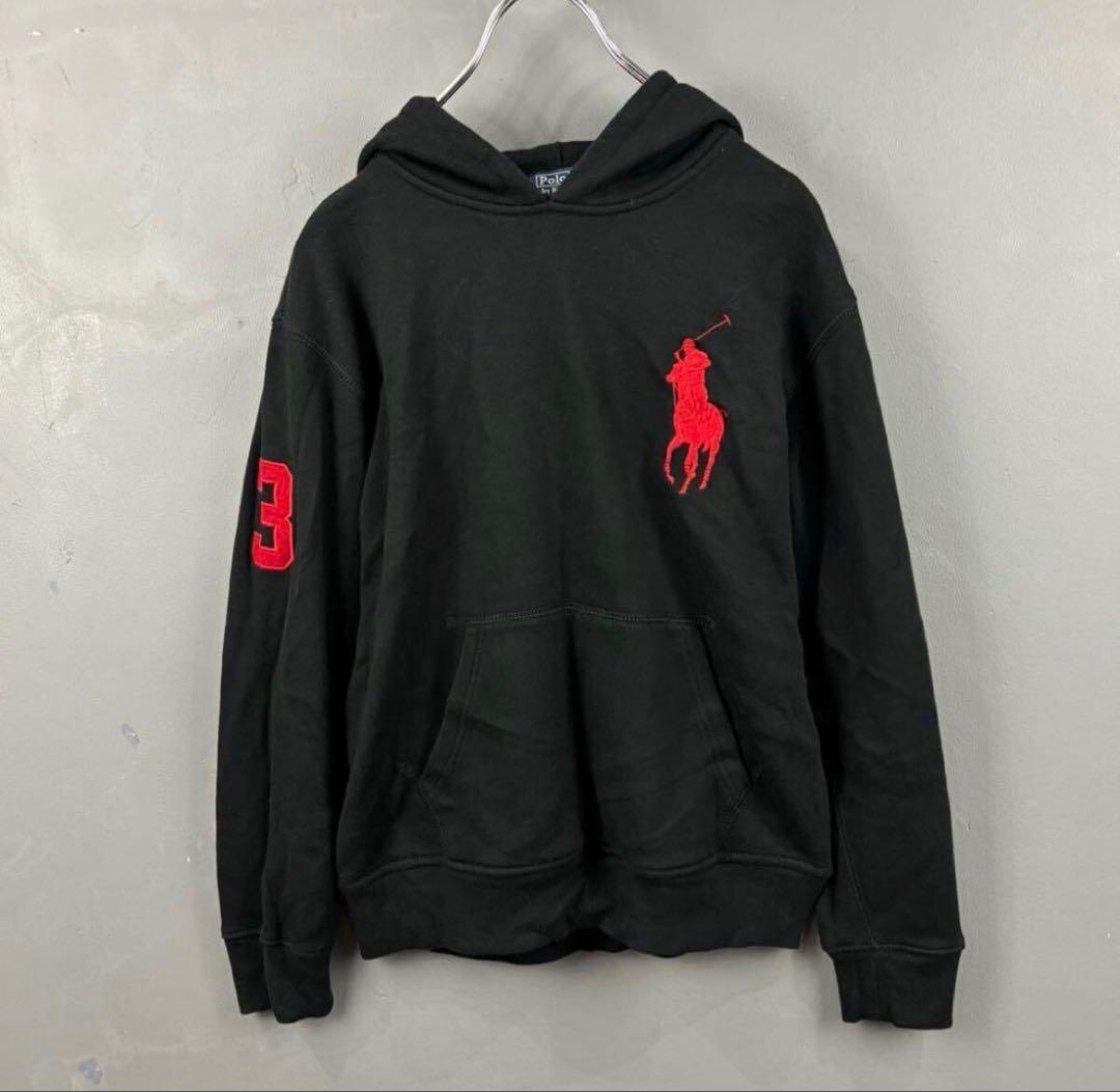 POLO RALPHLAUREN ラルフローレン パーカー 黒 ビックポニー S