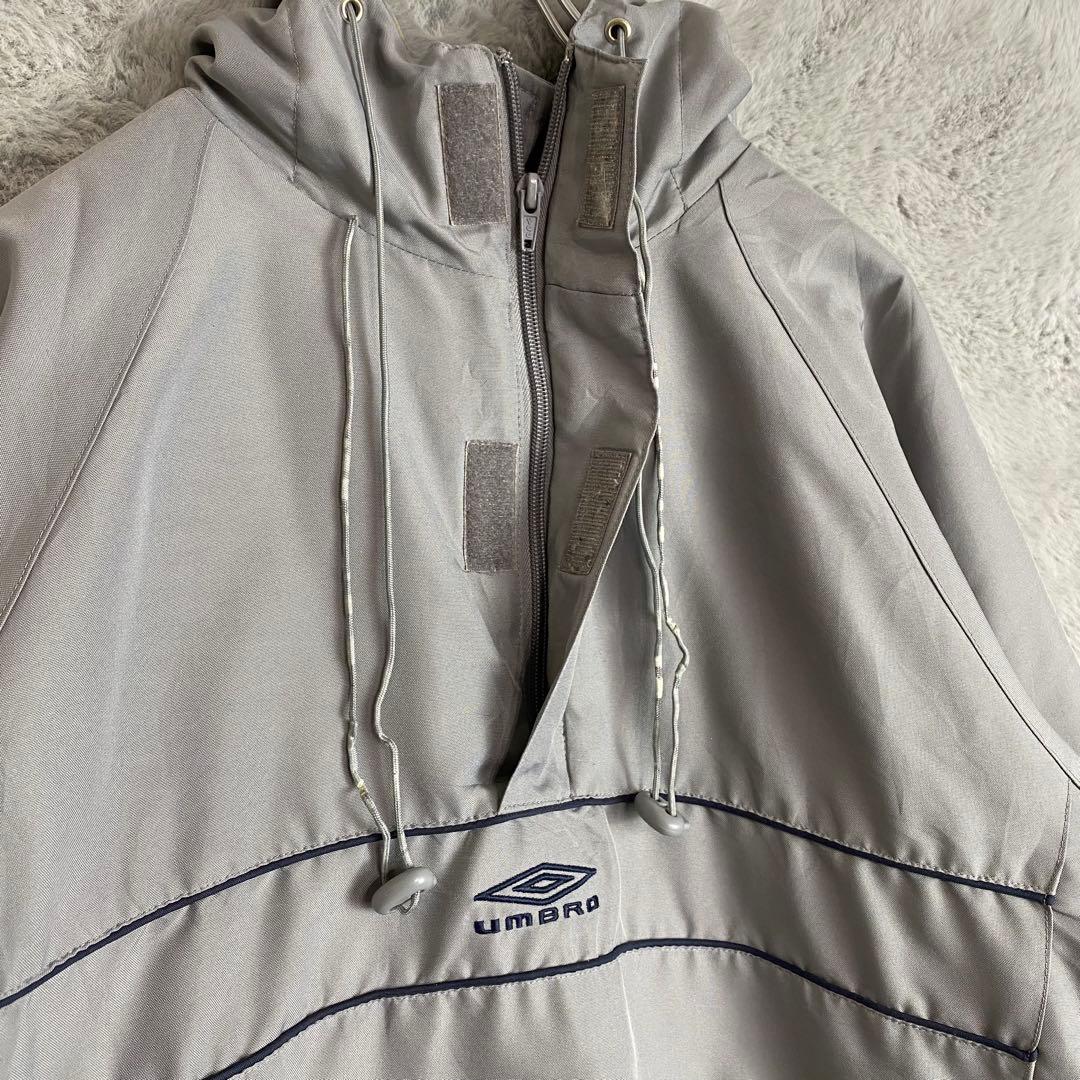 ヴィンテージ】UMBRO アンブロ ナイロン アノラックパーカー グレー