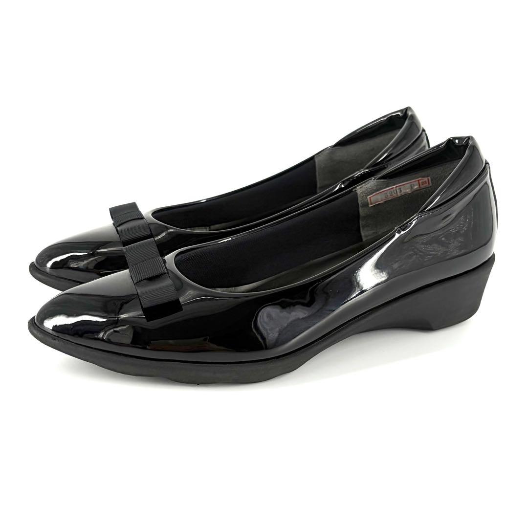 ヒルズアヴェニュー エナメル ウェーブソール ウエッジ 23cm - メルカリ