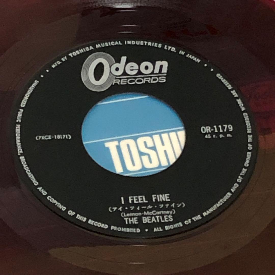 ビートルズ 美盤 ◉希少フチ有り400円盤(赤盤)○アイ フィール