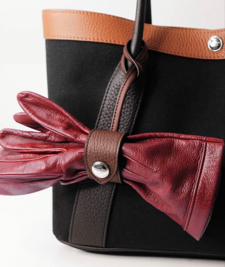 新品☆ミチノパリ グローブホルダー キャメル色 ルテス オデオン