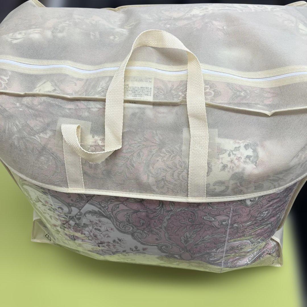 羽毛布団シングル掛けふとん 立体キルト 羽毛専用ケース付き