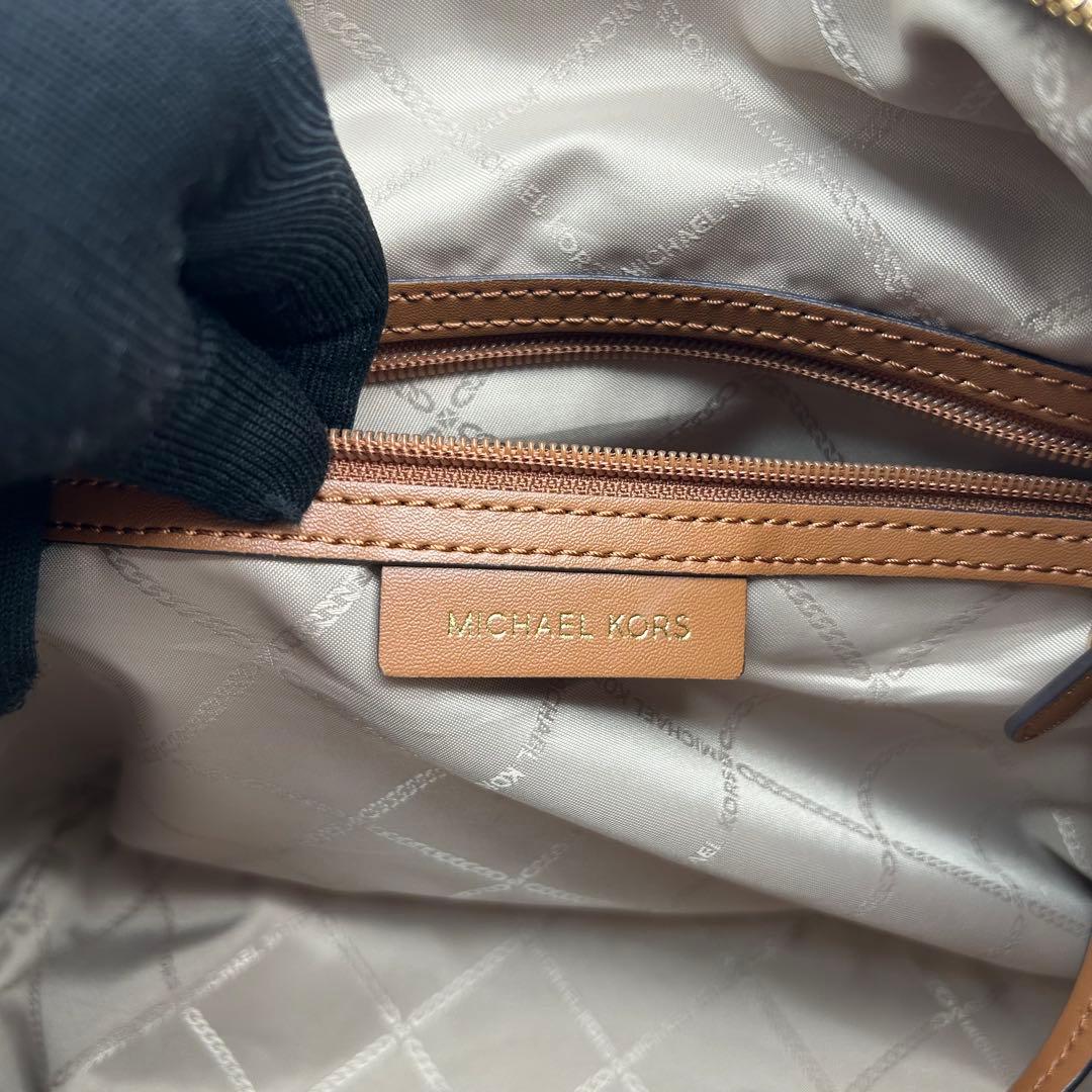 未使用級 マイケルコース ショルダーバッグ 2way pvc MK柄 ロゴ A4