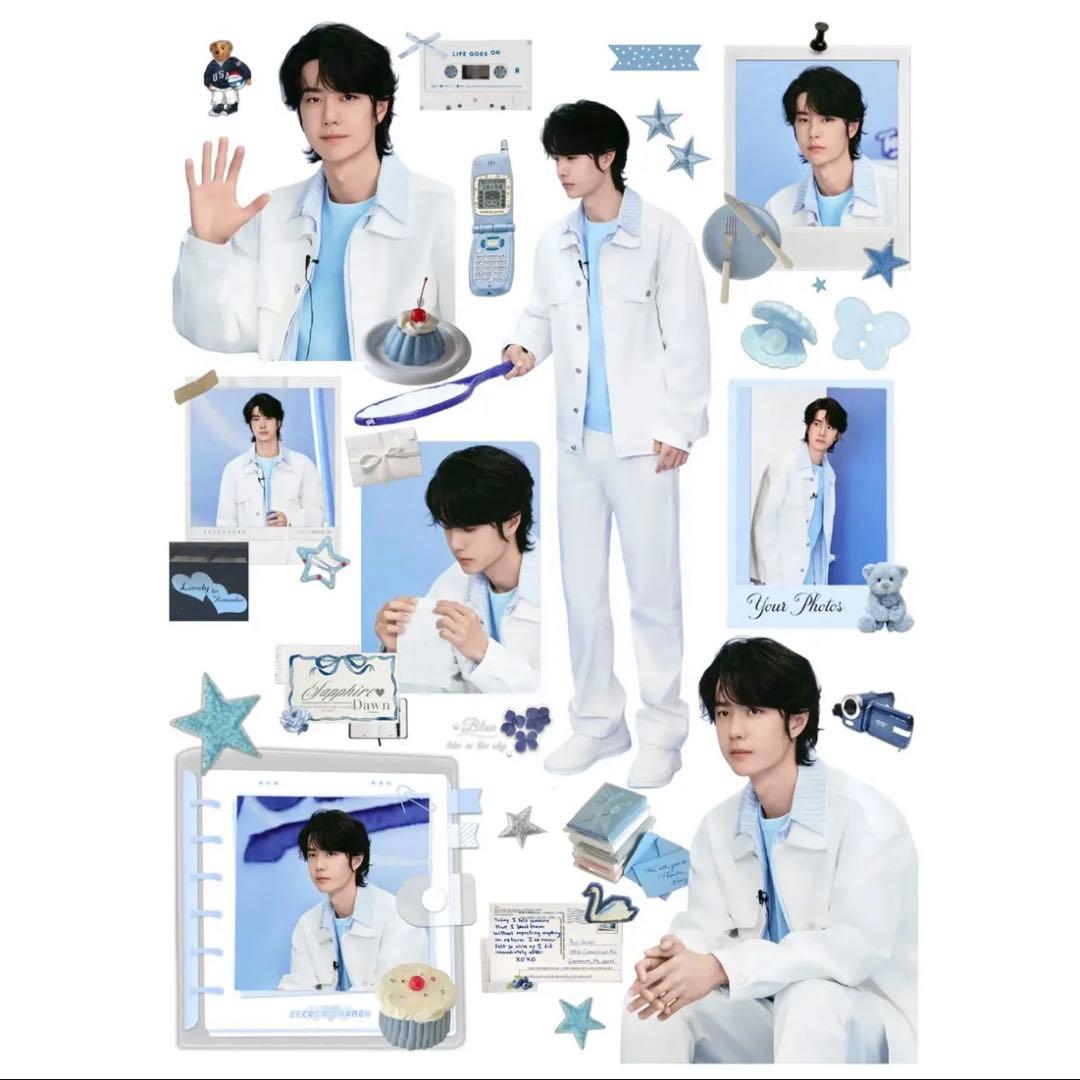 19×25cm 王一博 デザイン 転写耐油防水ステッカー 28枚 - メルカリ