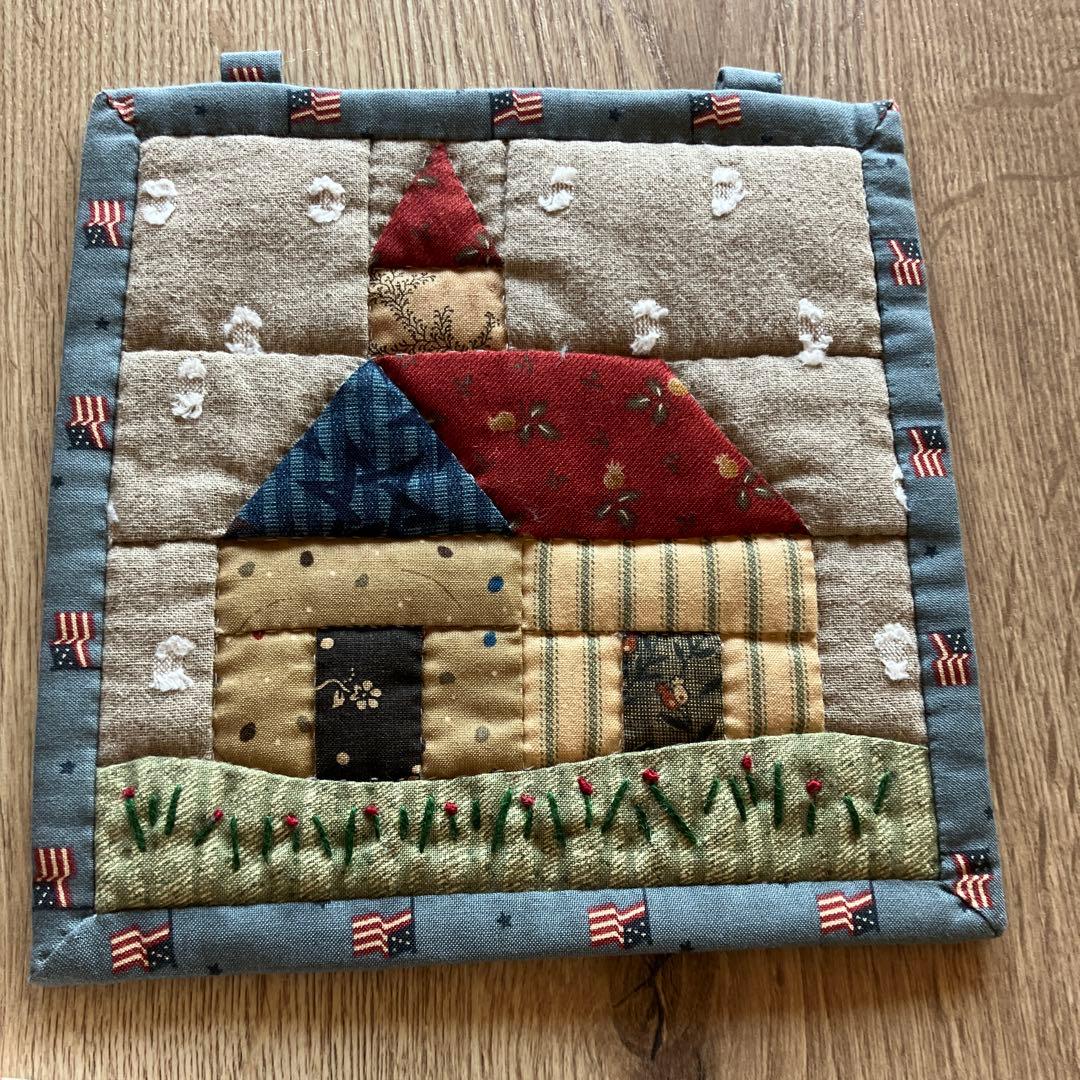 パッチワーク ハンドメイド タペストリー家のモチーフ キルト - メルカリ