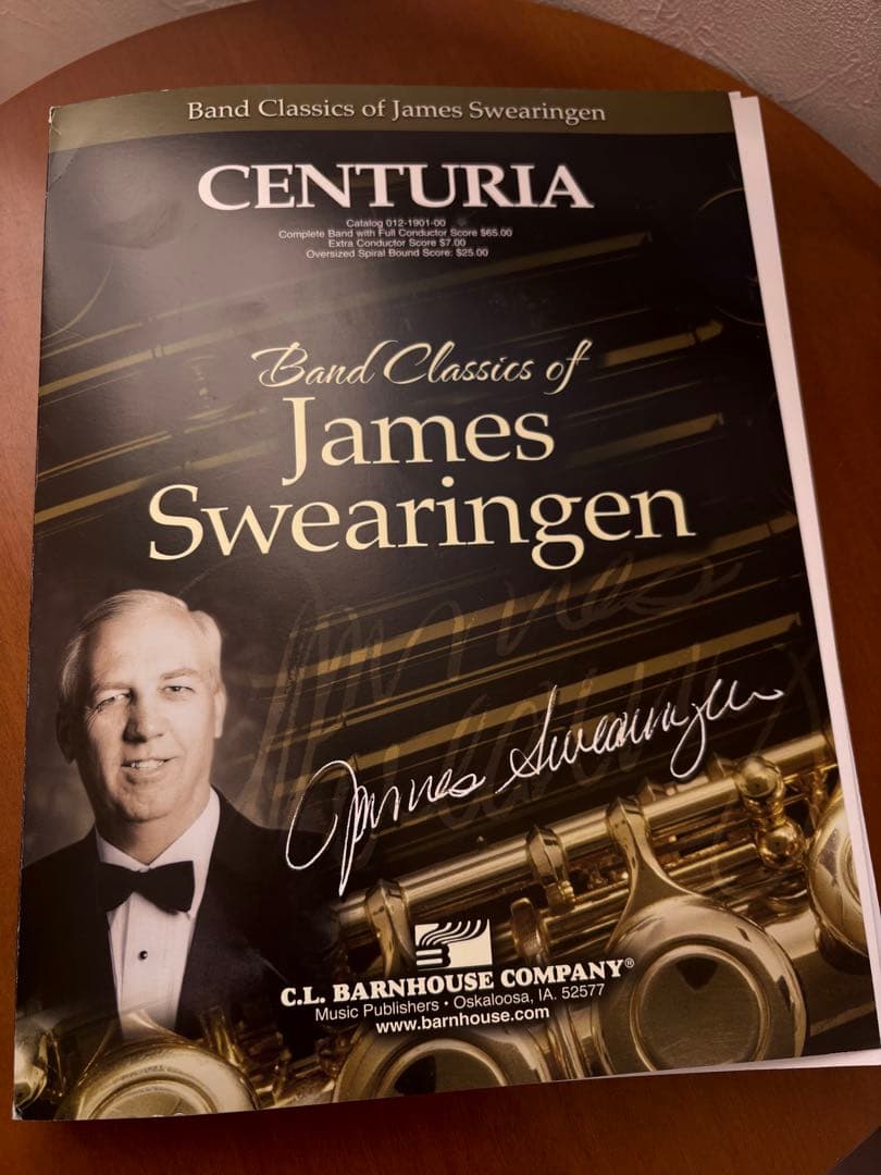 吹奏楽スコア CENTURIA センチュリア James Swearingen センチュリア／ジェームズ・スウェアリンジェン｜吹奏楽楽譜