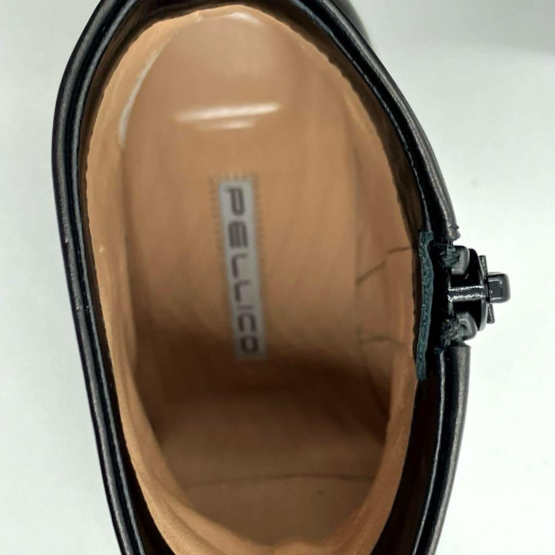 美品】ペリーコ レザー ショートブーツ 黒 36 サイドジップ イタリア製