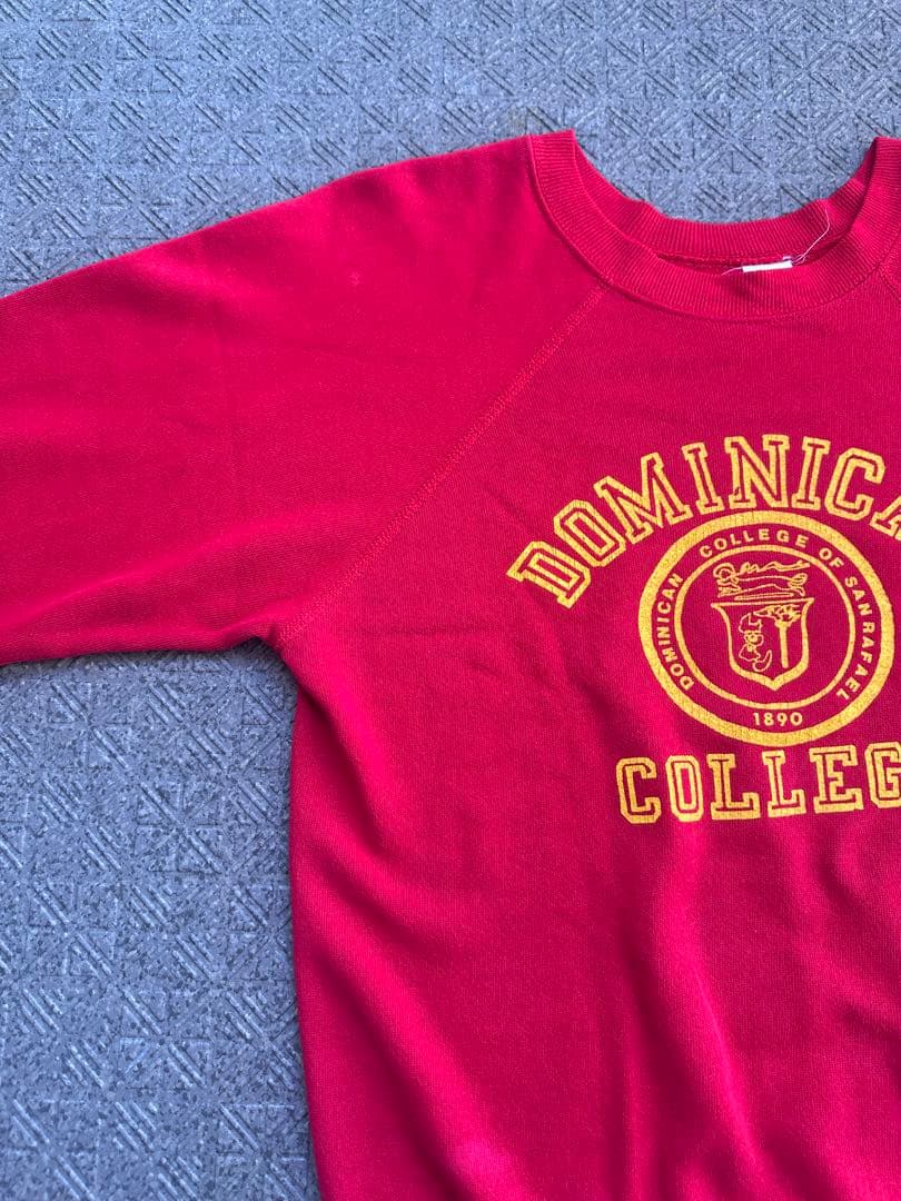 70s 80s USA製 vintage sweat カレッジスウェット 赤 M - メルカリ