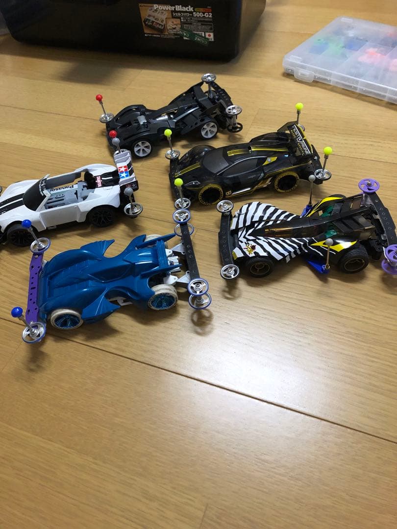 フホマノ様専用 ミニ四駆 引退セット車両5台とパーツ・工具収納セット