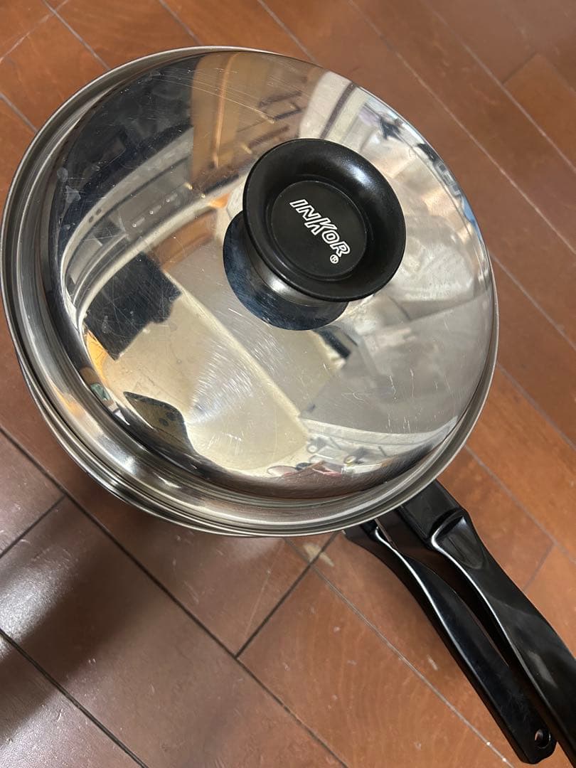IH対応 インコア INKOR 3コート鍋 小フライパン 蒸し器 蓋1つ セット