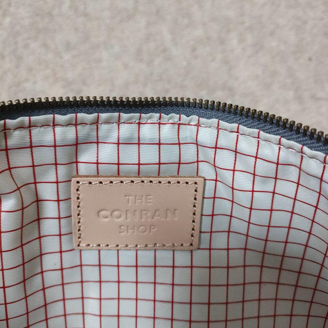 コンランショップ グレー ストライプ クラッチバッグ約34cm - メルカリ