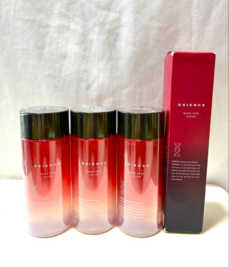 新品未開封！エシエンス ナノディープローション化粧水×3 薬用美容液セット 楽天市場】エシエンス 化粧水・美容液セット ナノディープローション