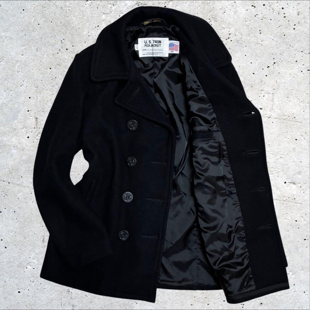 美品/希少 SCHOTT U.S.740N Pコート 753US 7118 38