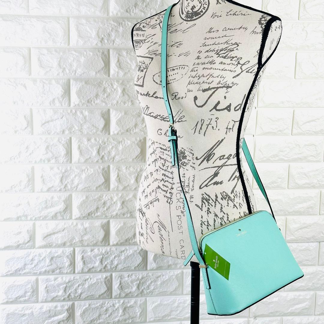 未使用タグ付✨ kate spade ショルダーバッグ レザー ミントグリーン