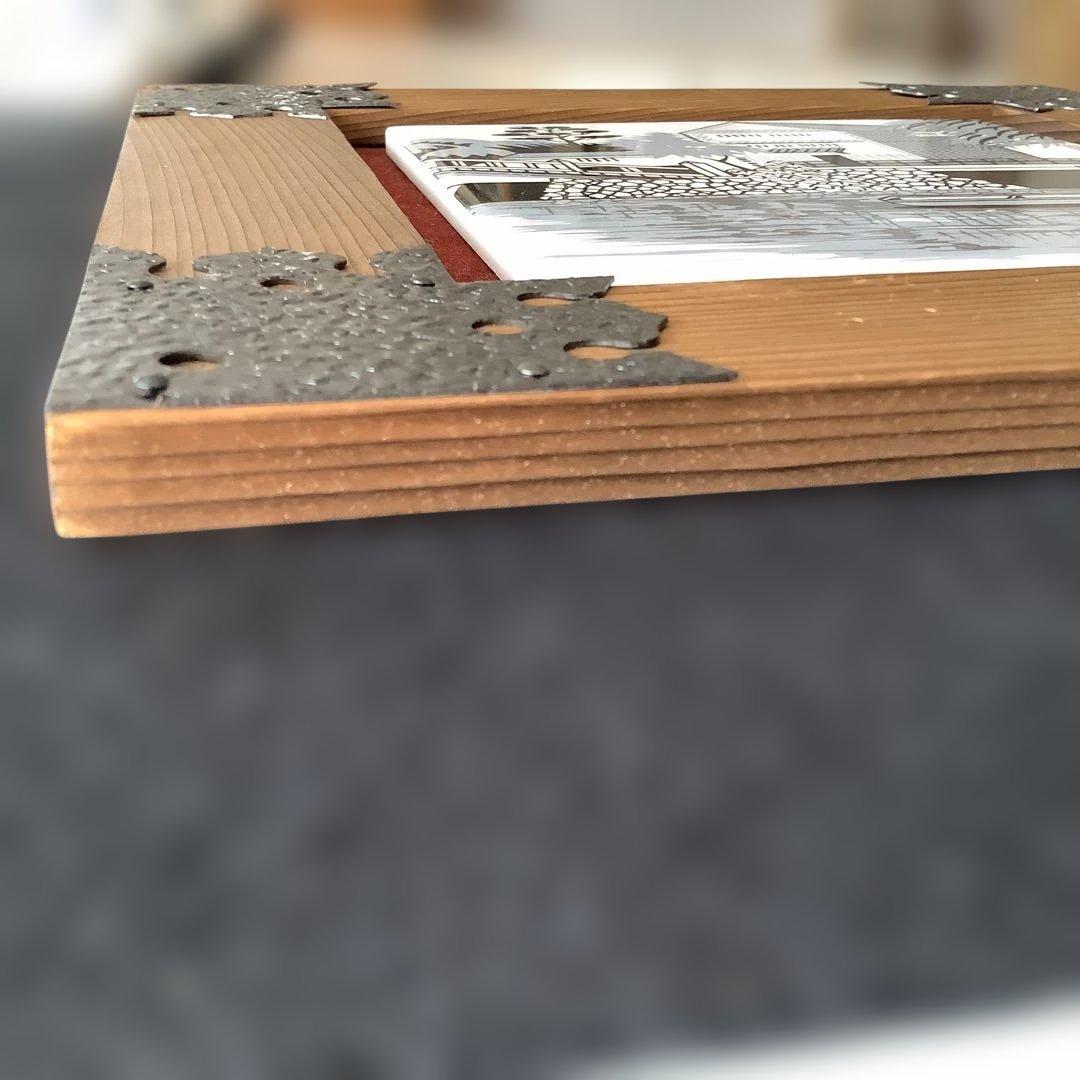 陶板画 陶板 倉敷美観地区 焼杉木製フレーム 壁飾り 壁掛け - メルカリ