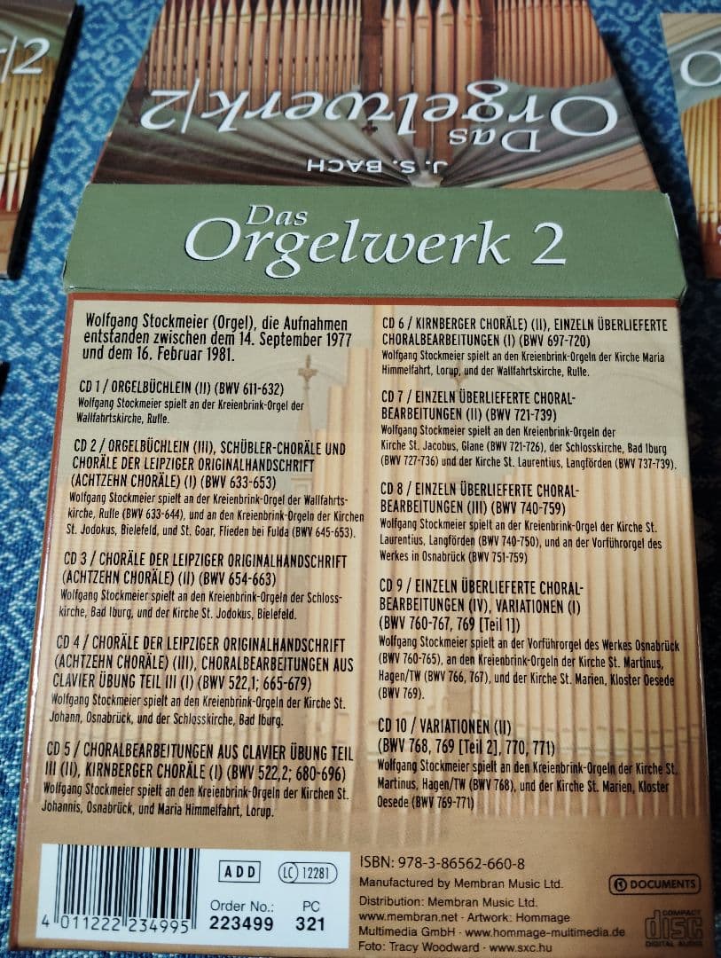 端数切り落とし、さらにお値下げ】バッハ オルガンワークスCD20枚