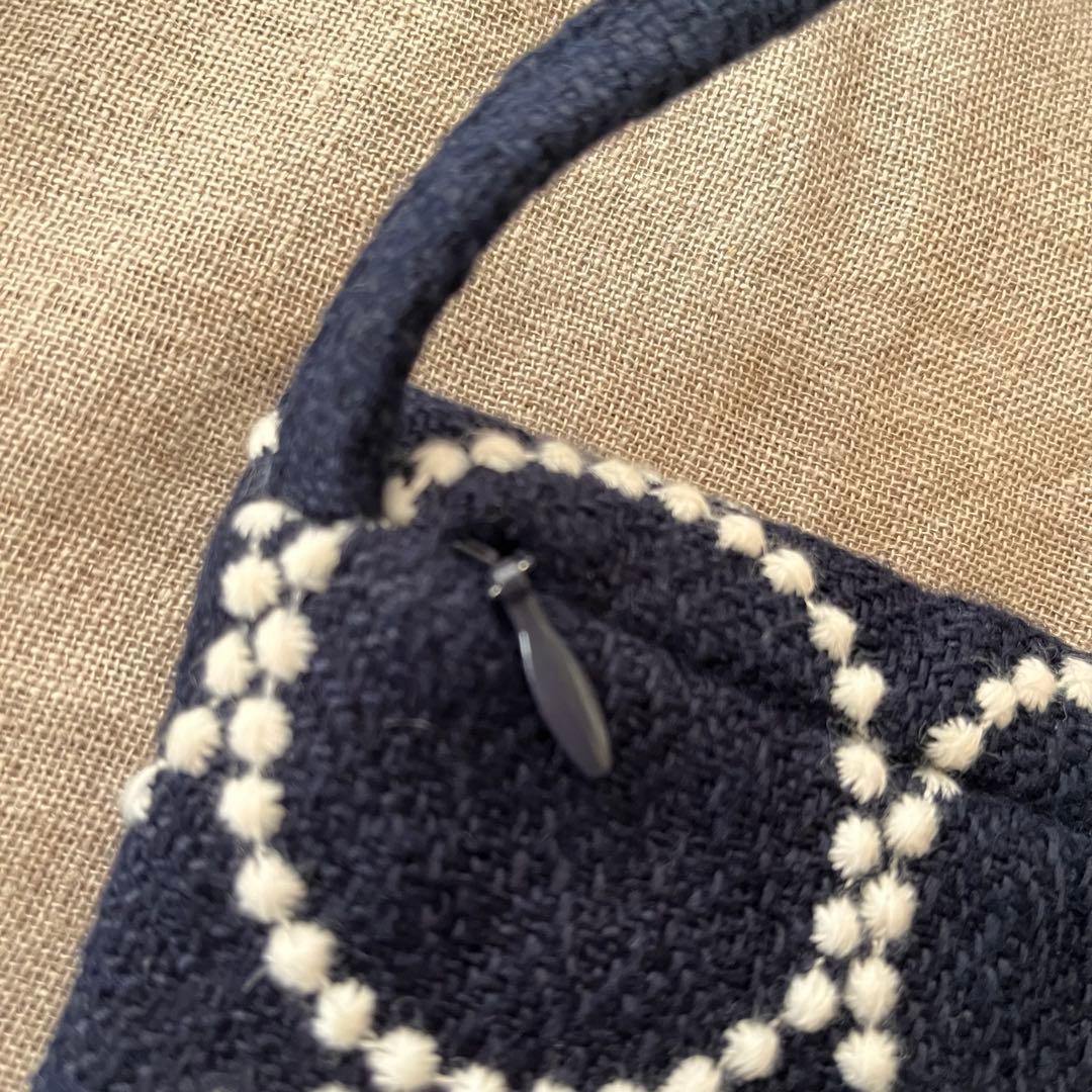 minä perhonen ミナペルホネン ポケットバッグ タンバリン ネイビー