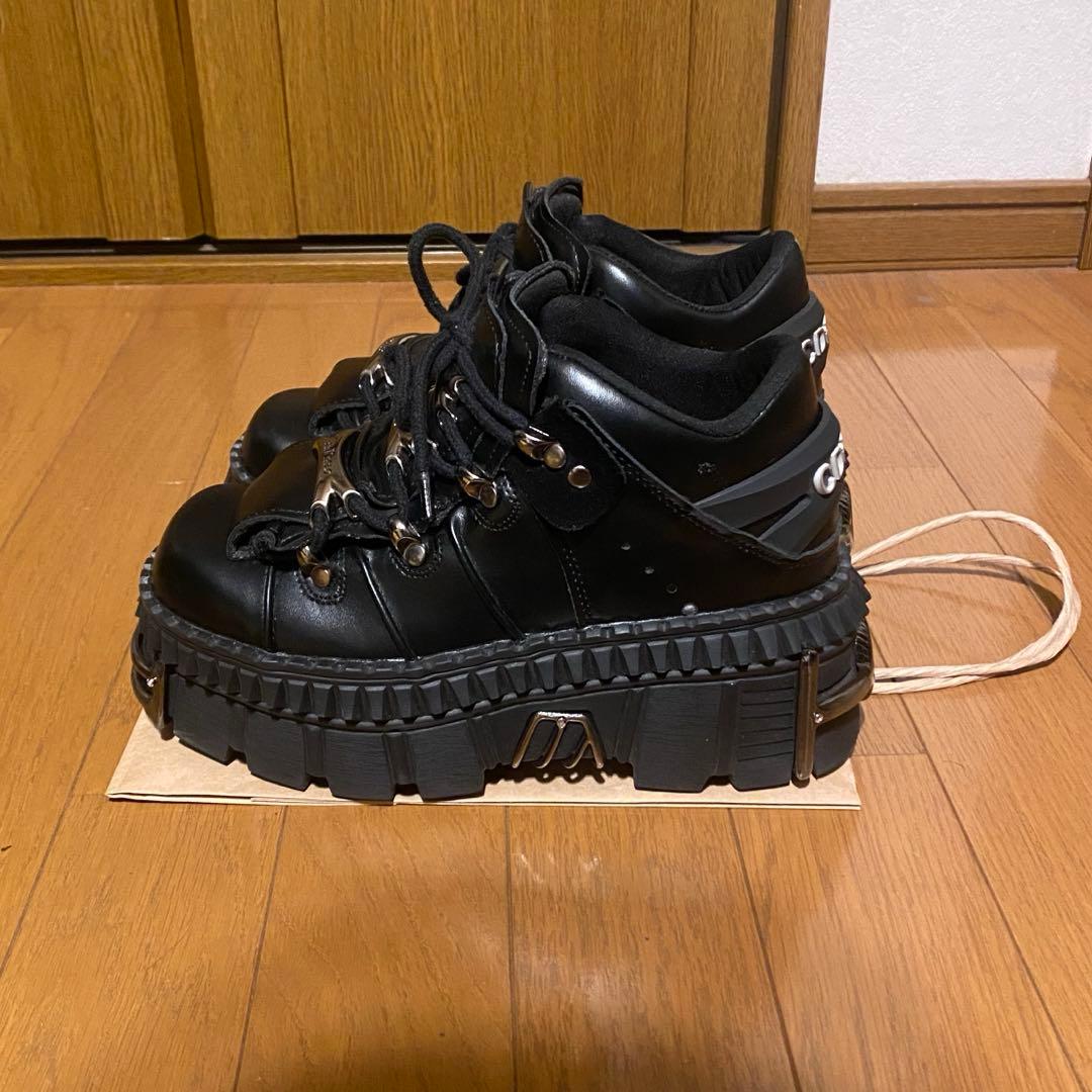 NEWROCK/ニューロック】CD811 ブラック 厚底スニーカー - メルカリ