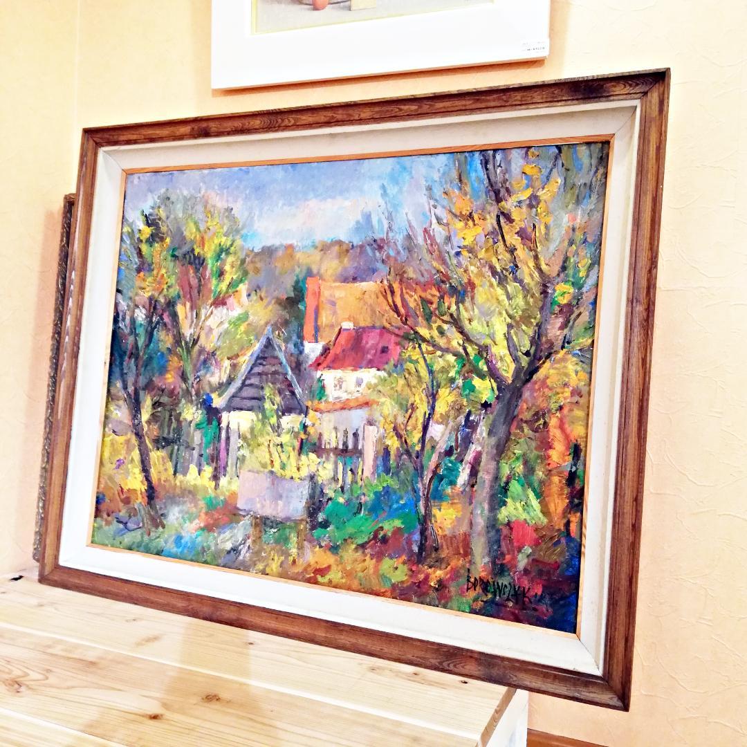 ◇真作 Wlodzimierz Borowczyk 油彩画 Wlodzimierz Borowczyk Polish Art Original Oil on Canvas Signed