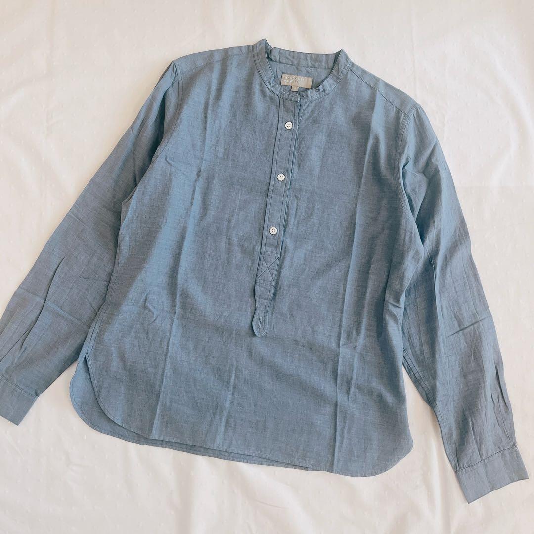 マーガレットハウエル バンドカラーシャツ III Lサイズ相当 プル