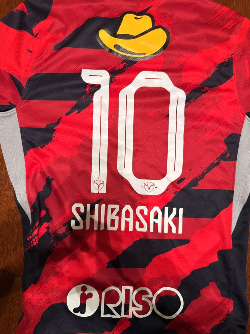 柴崎岳選手 サイン紙付き 鹿島アントラーズユニフォーム Lサイズ