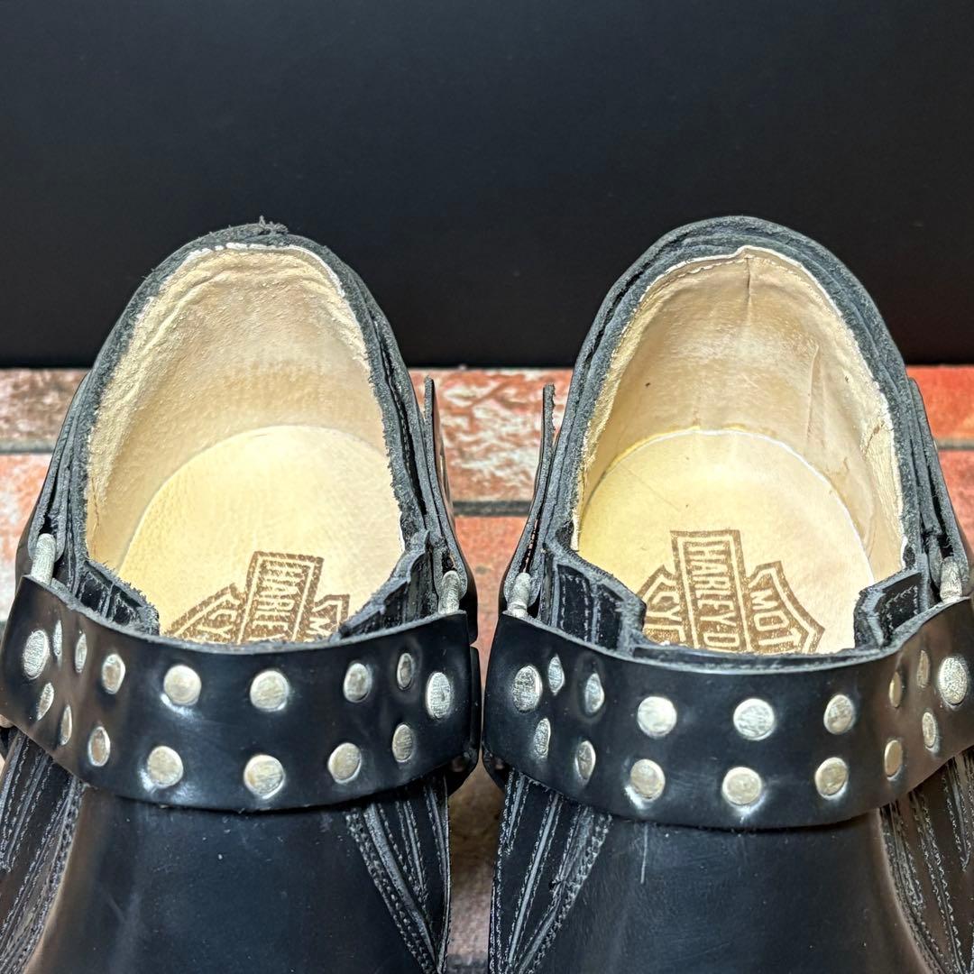 ハーレーダビッドソン リングブーツ ローファー メタルロゴ スペイン製