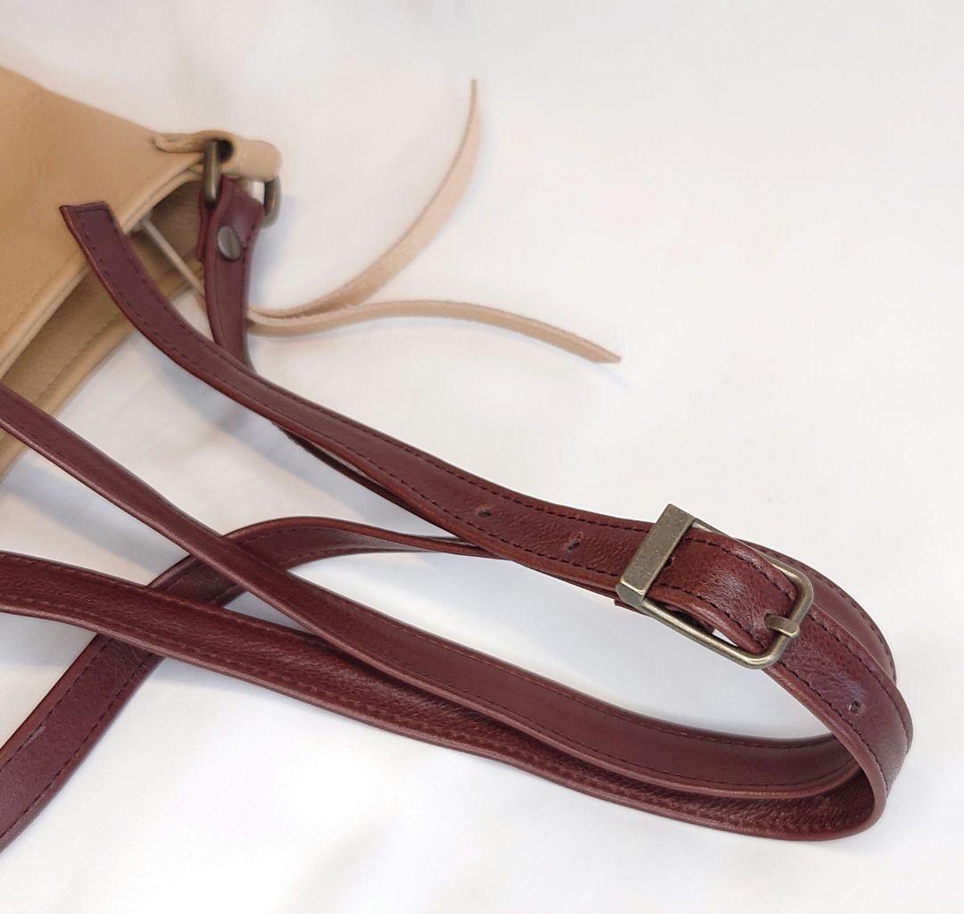 ミナペルホネン✳︎ハンドメイド✳︎ミディアムパン本革ショルダー