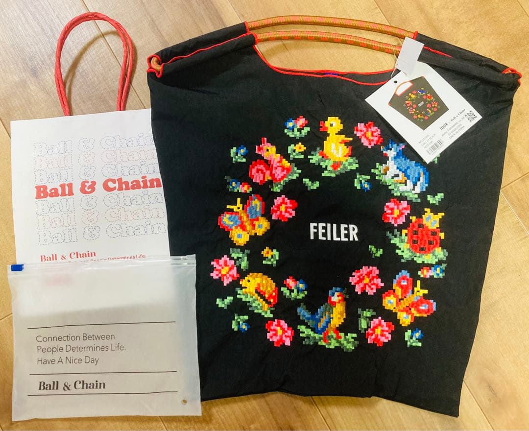 新品未開封☆ フェイラー FEILER☆ボールアンドチェーンエコバッグ☆M