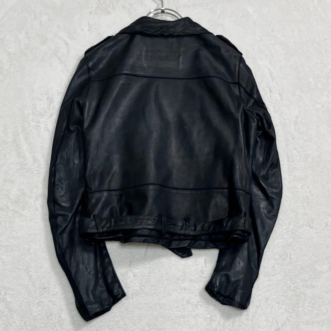 sisii シシ』ダブルライダース レザージャケット 牛革 ベルト 洗濯可