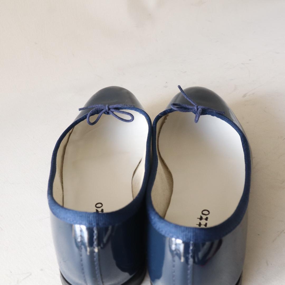 未使用】レペット サンドリオン エナメルバレエシューズ ネイビー39