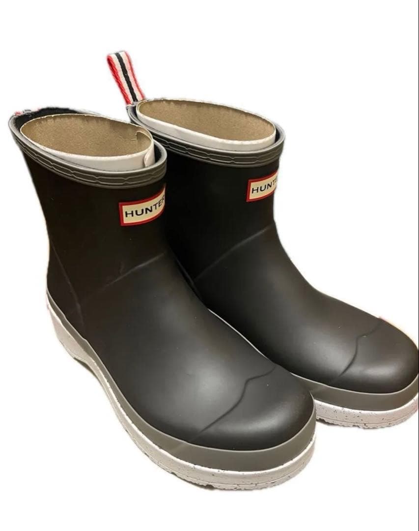 HUNTERメンズオリジナル プレイ ショート スペックル ソウル ブーツUK9 ハンター HUNTER 【メンズ】プレイブーツショート ストライプソール