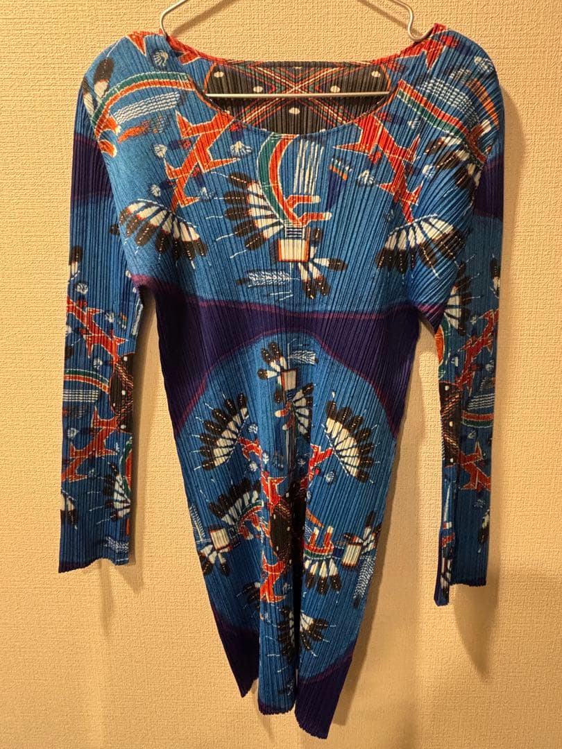 pleatsplease 希少な柄物　トップス　長袖 楽天市場】シャツ・ブラウス（ブランドイッセイミヤケ・柄総柄