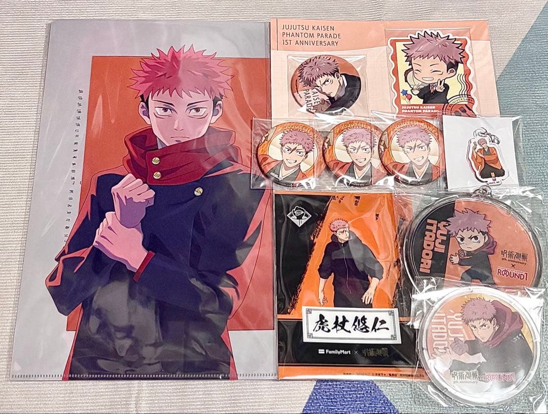 虎杖悠仁 缶バッジ アクリルスタンド 幻影夜行 カフェ 渋谷事変 はぐは