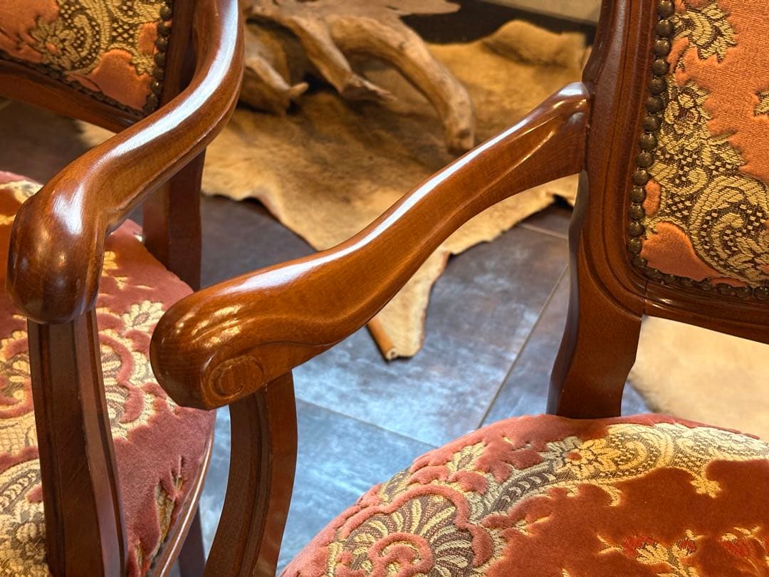 ヴィンテージ ロココ アームチェア 猫脚 クラシック クラシカル 金華山